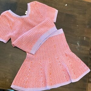 Maeve Orange/Lilac Sweater Top/skirt Set